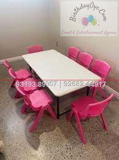 Kids Table & Chair On Rent For Birthday Party In Jaipur