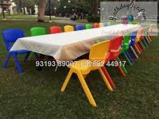 Kids Table & Chair On Rent For Birthday Party In Jaipur