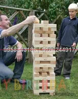 Giant Jenga Game On Rent For Birthday Party And Corporate Event In Jaipur