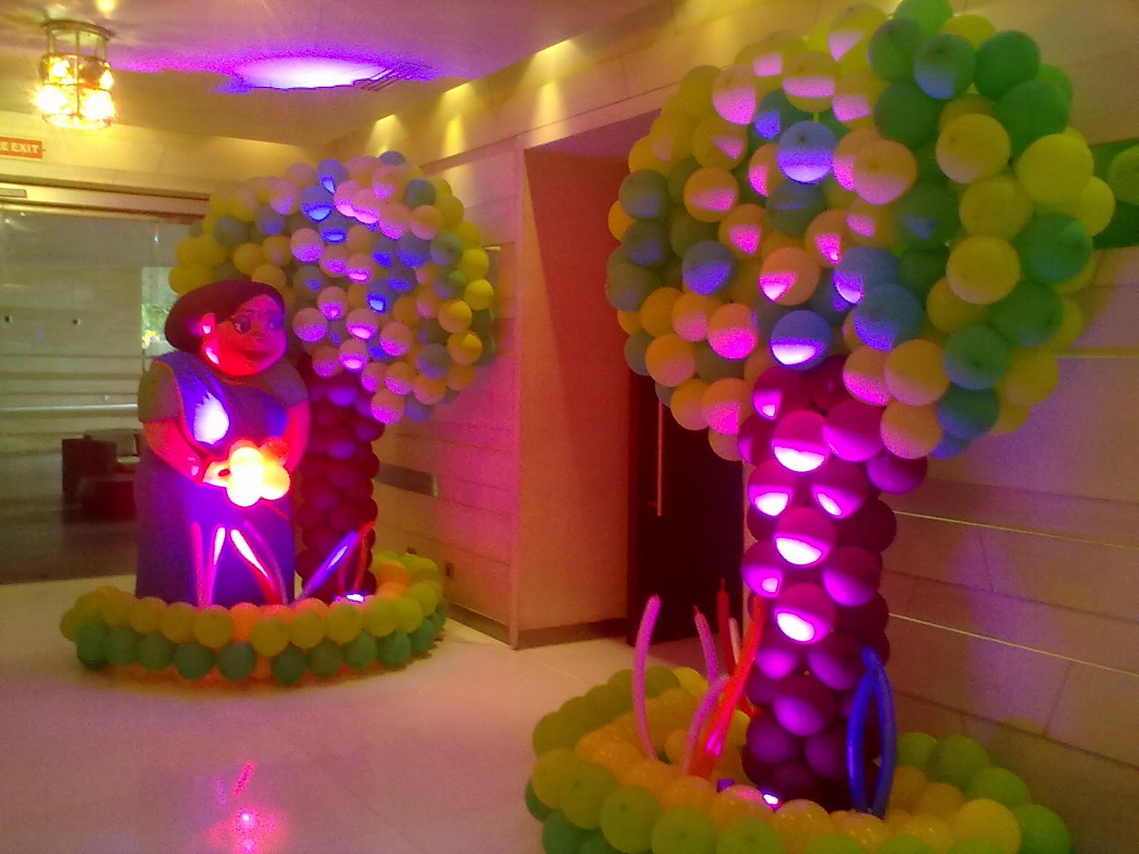 Chota Bheem Entrance Gate Balloons Decoration Indoor party Decor Ideas